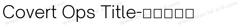 Covert Ops Title字体转换